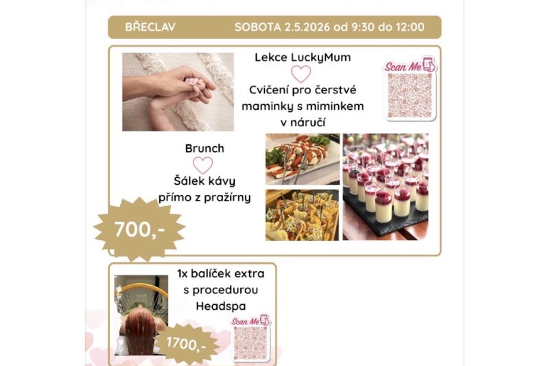 1.máj je lásky čas - LuckyMum s brunchem a headspa