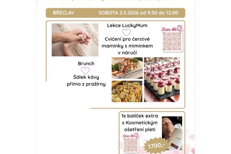 1.máj je lásky čas - LuckyMum s brunchem a kosmetikou