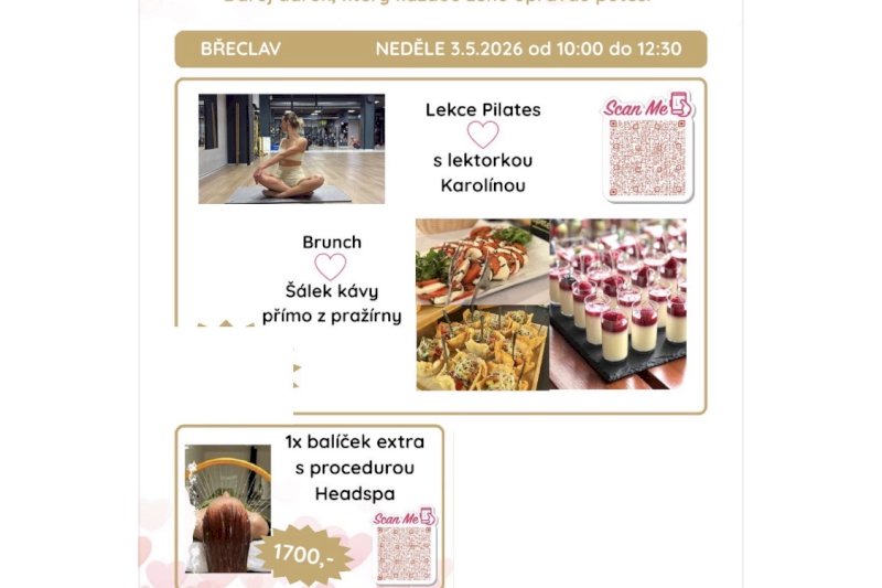 1.máj je lásky čas - Pilates s brunchem a headspa