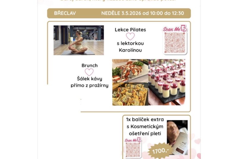 1.máj je lásky čas - Pilates s brunchem a kosmetikou